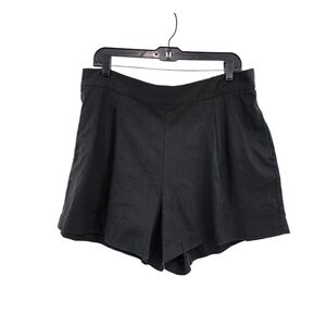 Madewell Women's Plus Linen Cotton Pull On Shorts Black- 1X